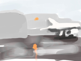 Airplane window sketch