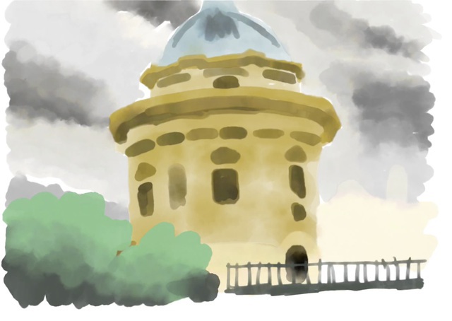 partial Radcliffe Camera painting