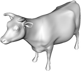 Diffuse rendering of a cow