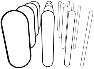 Drawing of cylinders