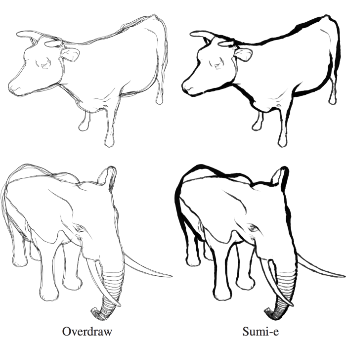 Thick stroke renderings