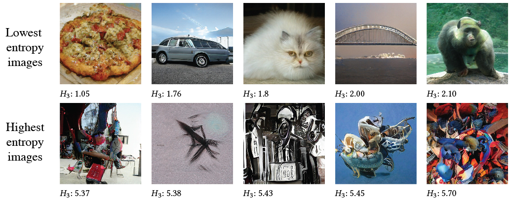high and low entropy images
