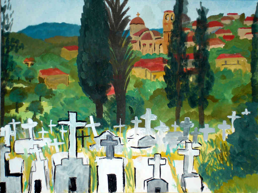 cemetary painting