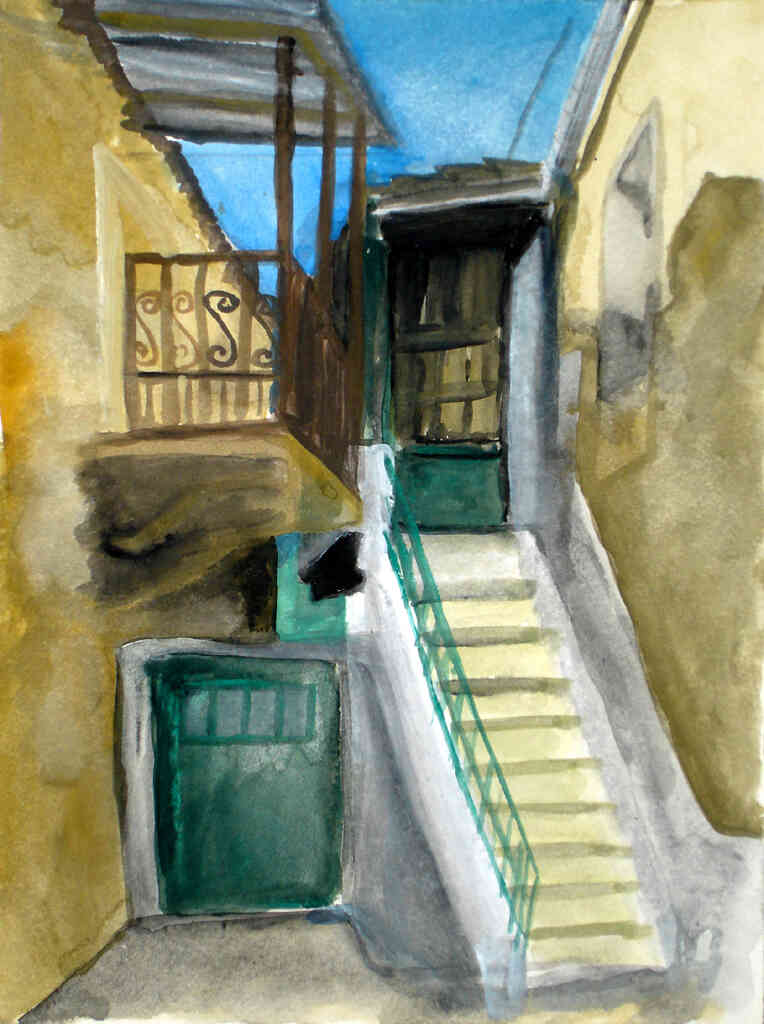 stairs painting