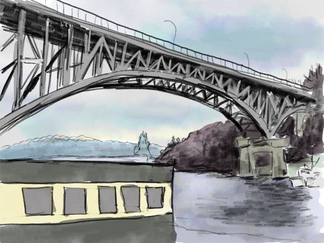 Aurora Bridge drawing