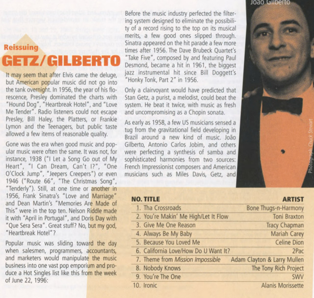 Liner notes for Getz/Gilberto reissue by Doug Ramsey