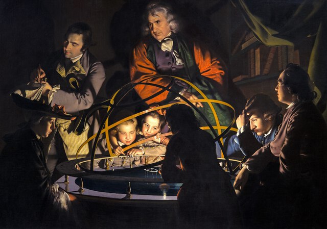 A Philosopher Lecturing on the Orrery painting